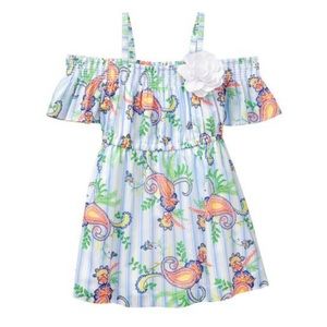 NWT Sz 4 Janie and Jack Paisley Off The Shoulder Dress